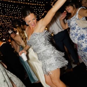 Samara Mini Dress in Silver